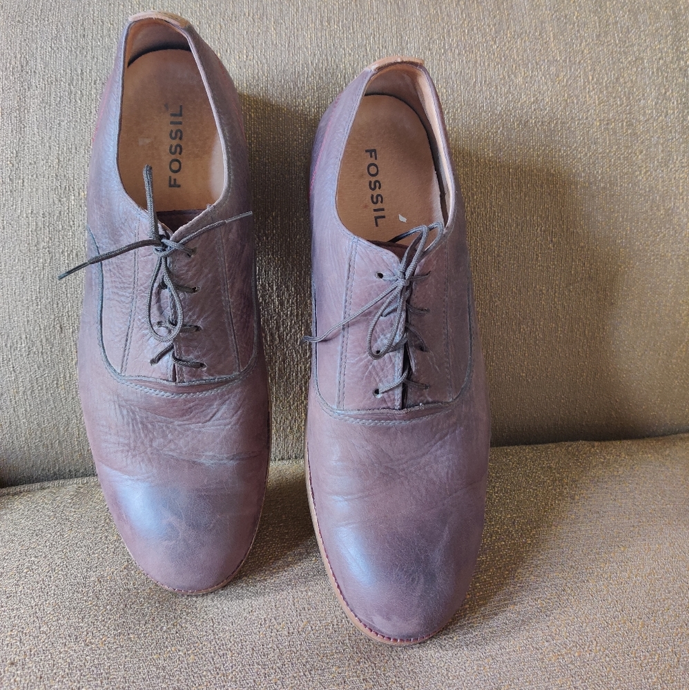 Fossil Men's Oxford Lace Up Leather Shoes